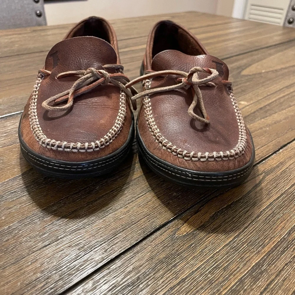 Tod’s Brown Leather Driving Loafers Men’s 9.5 (Estimated) Lace Moccasins Italy